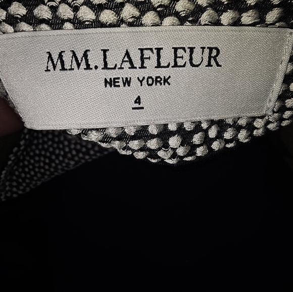 M.M Lafleur New York Elegant Black and White Polka Dot Skirt 4 - Picture 8 of 8